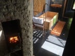 log burner and bath log burner and bath